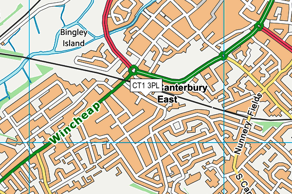 CT1 3PL map - OS VectorMap District (Ordnance Survey)