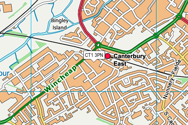 CT1 3PN map - OS VectorMap District (Ordnance Survey)