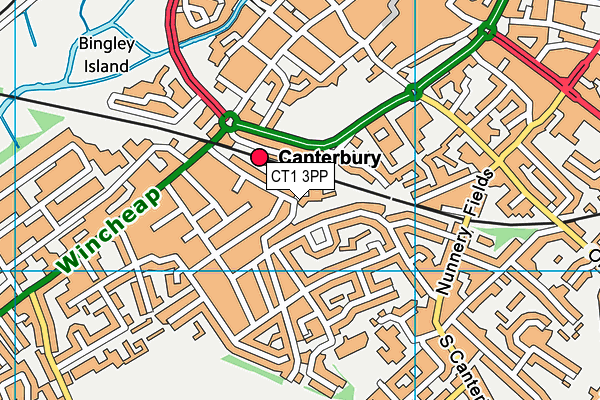 Map of 61 NEW DOVER ROAD, CANTERBURY LIMITED at district scale