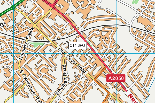 CT1 3PQ map - OS VectorMap District (Ordnance Survey)