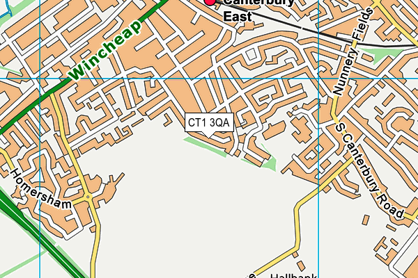 CT1 3QA map - OS VectorMap District (Ordnance Survey)