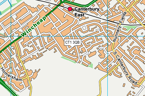 CT1 3QB map - OS VectorMap District (Ordnance Survey)
