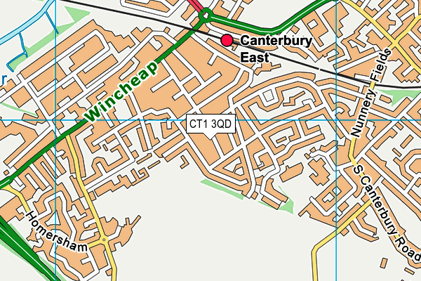 CT1 3QD map - OS VectorMap District (Ordnance Survey)