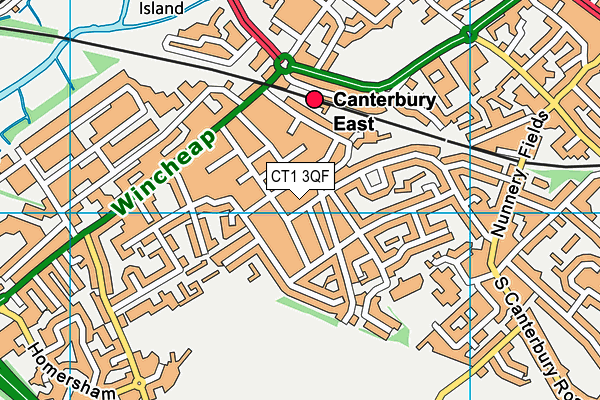 CT1 3QF map - OS VectorMap District (Ordnance Survey)