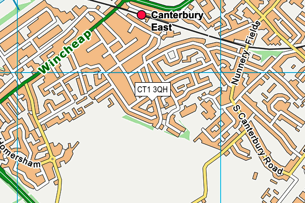 CT1 3QH map - OS VectorMap District (Ordnance Survey)