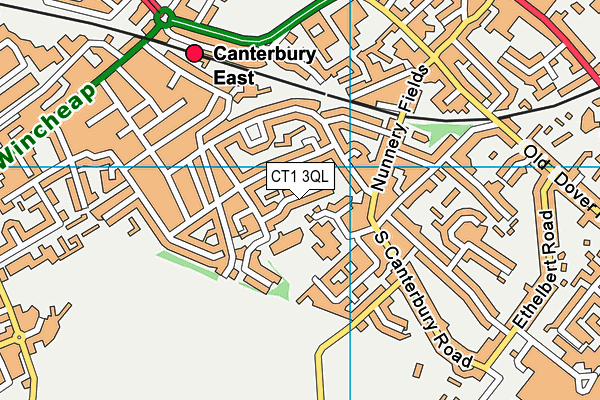 CT1 3QL map - OS VectorMap District (Ordnance Survey)