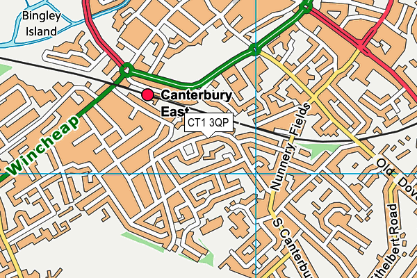 CT1 3QP map - OS VectorMap District (Ordnance Survey)