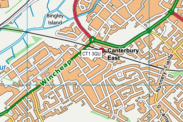 CT1 3QU map - OS VectorMap District (Ordnance Survey)