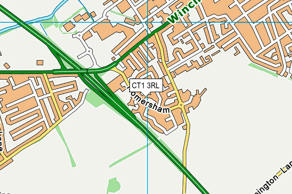 CT1 3RL map - OS VectorMap District (Ordnance Survey)