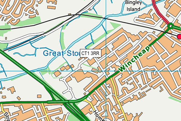 CT1 3RR map - OS VectorMap District (Ordnance Survey)