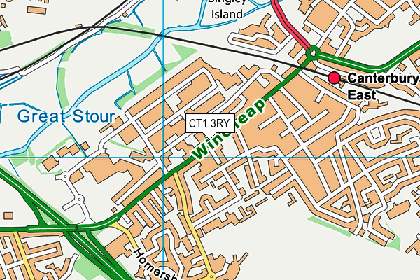 CT1 3RY map - OS VectorMap District (Ordnance Survey)