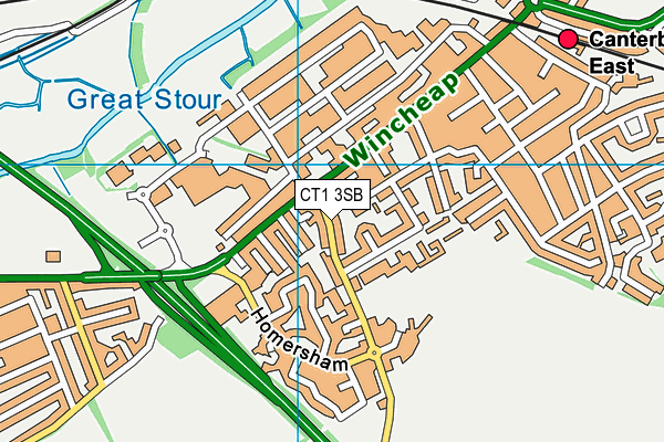 CT1 3SB map - OS VectorMap District (Ordnance Survey)