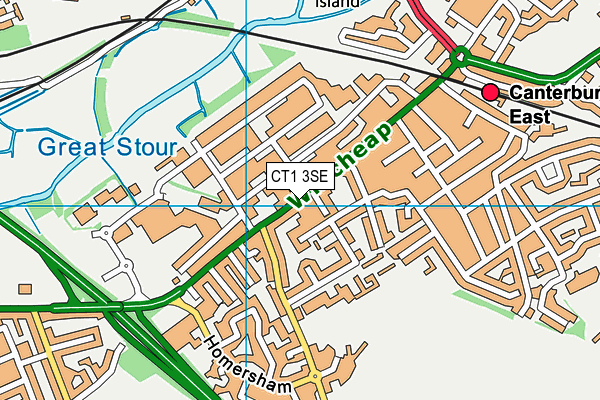 CT1 3SE map - OS VectorMap District (Ordnance Survey)