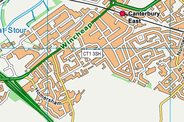 CT1 3SH map - OS VectorMap District (Ordnance Survey)