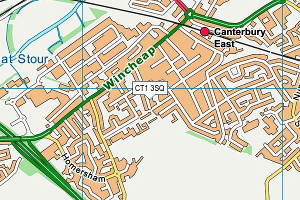 CT1 3SQ map - OS VectorMap District (Ordnance Survey)