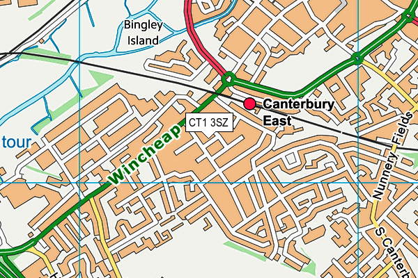 CT1 3SZ map - OS VectorMap District (Ordnance Survey)