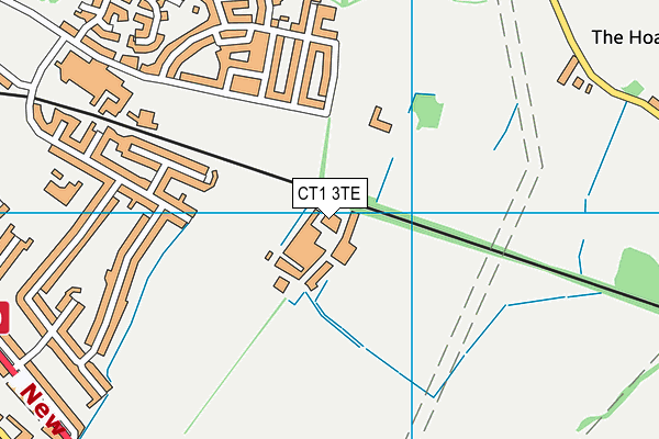 CT1 3TE map - OS VectorMap District (Ordnance Survey)