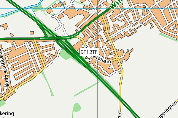 CT1 3TF map - OS VectorMap District (Ordnance Survey)