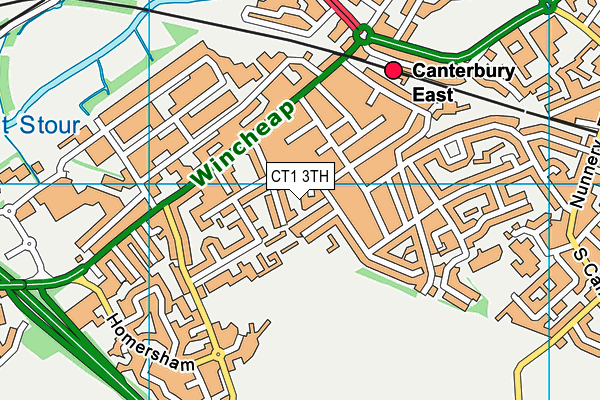 CT1 3TH map - OS VectorMap District (Ordnance Survey)