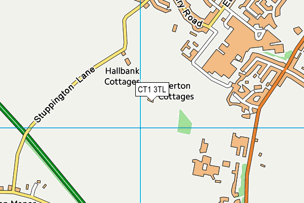 CT1 3TL map - OS VectorMap District (Ordnance Survey)