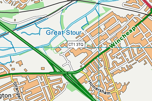 Puregym (Canterbury Riverside) map (CT1 3TQ) - OS VectorMap District (Ordnance Survey)