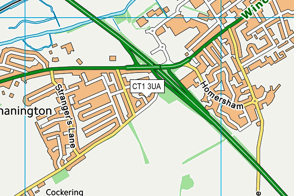 CT1 3UA map - OS VectorMap District (Ordnance Survey)