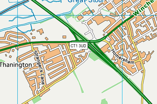 CT1 3UD map - OS VectorMap District (Ordnance Survey)