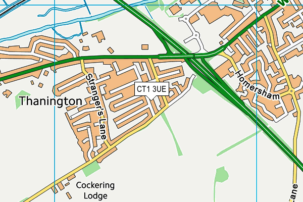 CT1 3UE map - OS VectorMap District (Ordnance Survey)