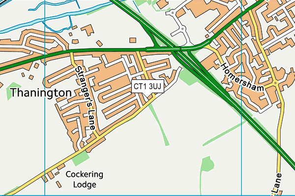 CT1 3UJ map - OS VectorMap District (Ordnance Survey)