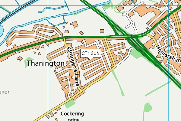 CT1 3UN map - OS VectorMap District (Ordnance Survey)