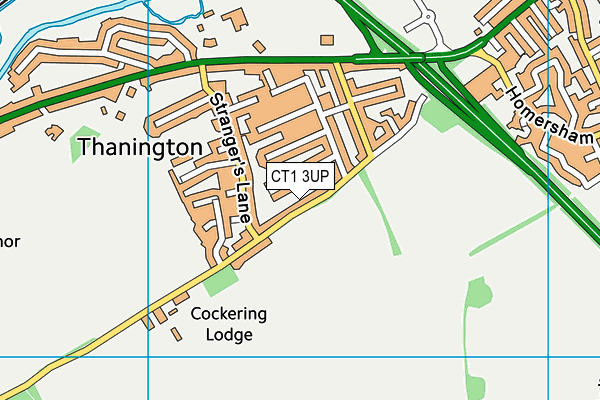 CT1 3UP map - OS VectorMap District (Ordnance Survey)