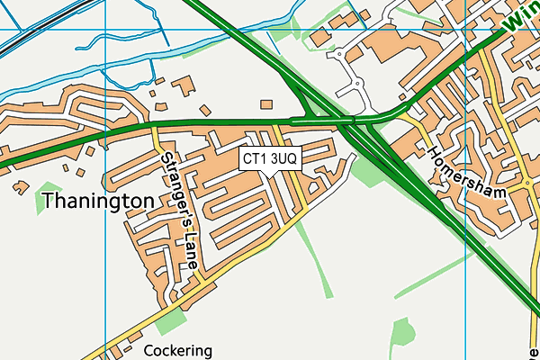CT1 3UQ map - OS VectorMap District (Ordnance Survey)