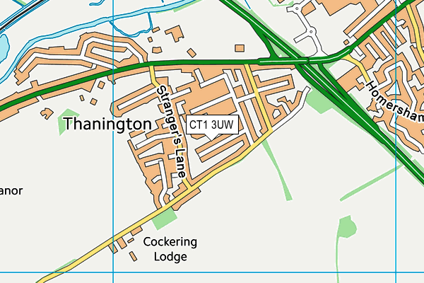 CT1 3UW map - OS VectorMap District (Ordnance Survey)