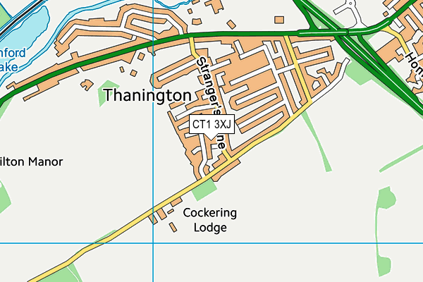 CT1 3XJ map - OS VectorMap District (Ordnance Survey)