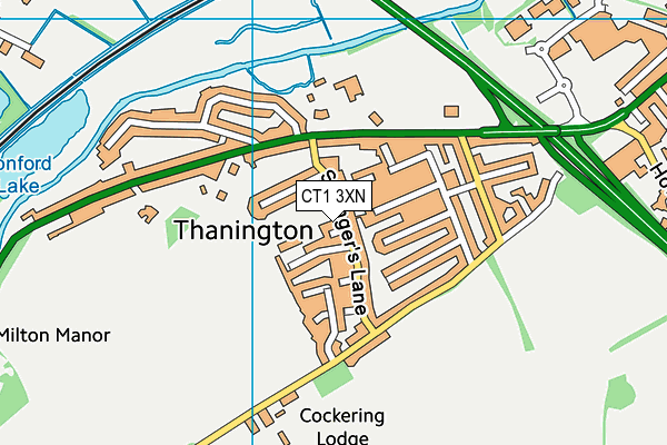 CT1 3XN map - OS VectorMap District (Ordnance Survey)