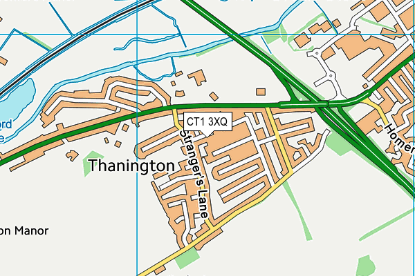 CT1 3XQ map - OS VectorMap District (Ordnance Survey)