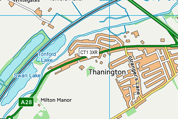 CT1 3XR map - OS VectorMap District (Ordnance Survey)