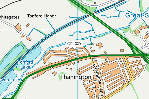 CT1 3XY map - OS VectorMap District (Ordnance Survey)