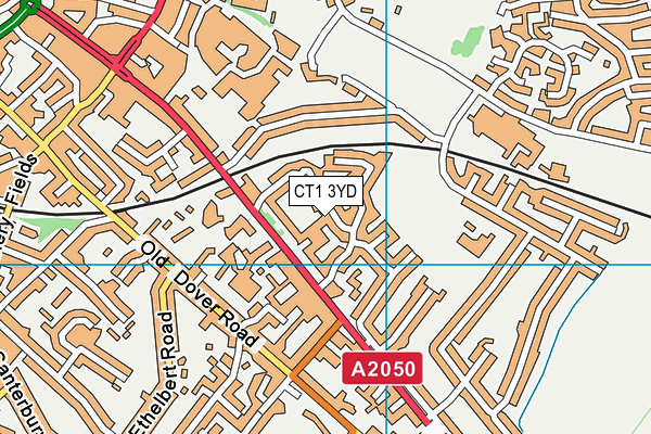 CT1 3YD map - OS VectorMap District (Ordnance Survey)