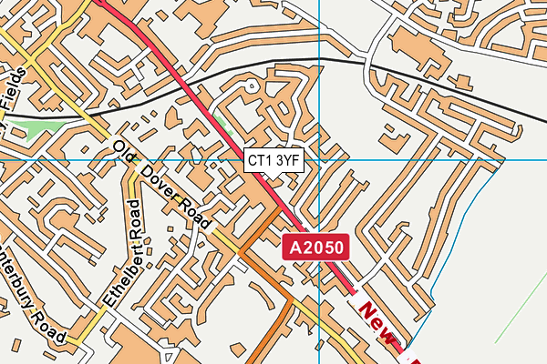 CT1 3YF map - OS VectorMap District (Ordnance Survey)