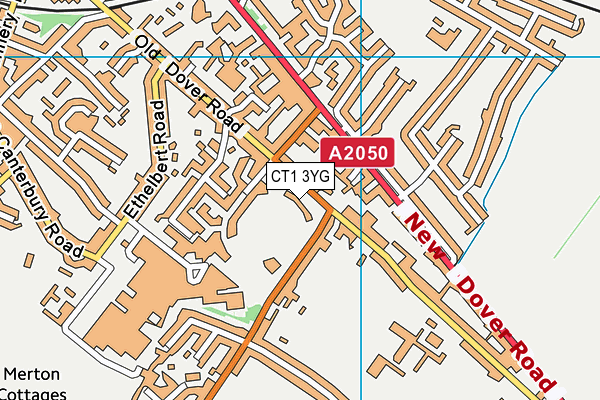 CT1 3YG map - OS VectorMap District (Ordnance Survey)