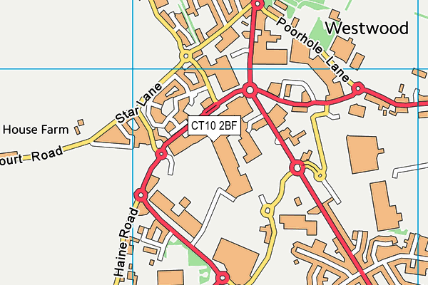 CT10 2BF map - OS VectorMap District (Ordnance Survey)