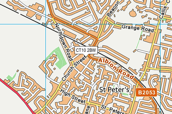 CT10 2BW map - OS VectorMap District (Ordnance Survey)