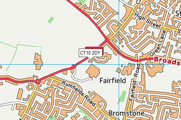 CT10 2DY map - OS VectorMap District (Ordnance Survey)