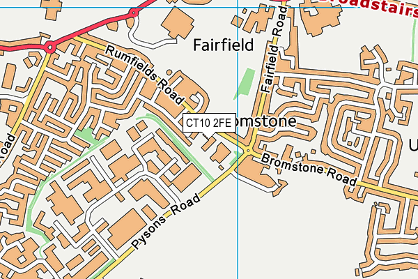 CT10 2FE map - OS VectorMap District (Ordnance Survey)