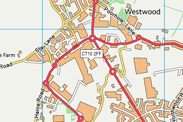 CT10 2FF map - OS VectorMap District (Ordnance Survey)