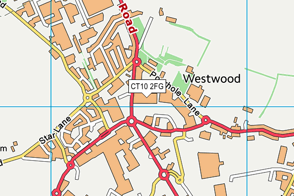 CT10 2FG map - OS VectorMap District (Ordnance Survey)