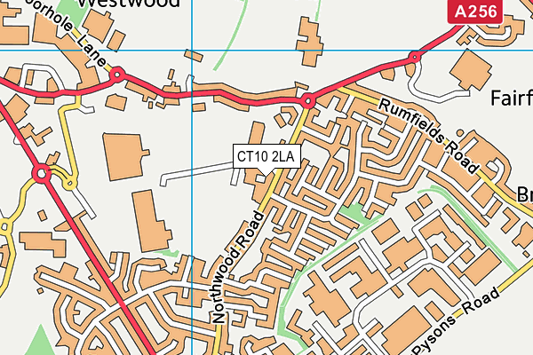 CT10 2LA map - OS VectorMap District (Ordnance Survey)