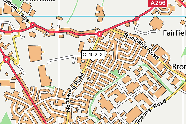 CT10 2LX map - OS VectorMap District (Ordnance Survey)