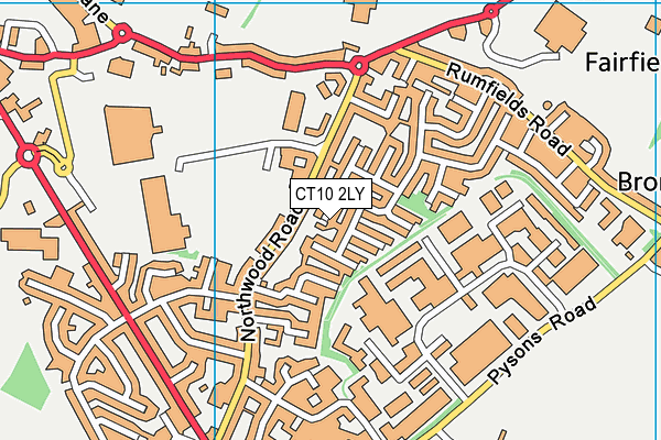 CT10 2LY map - OS VectorMap District (Ordnance Survey)